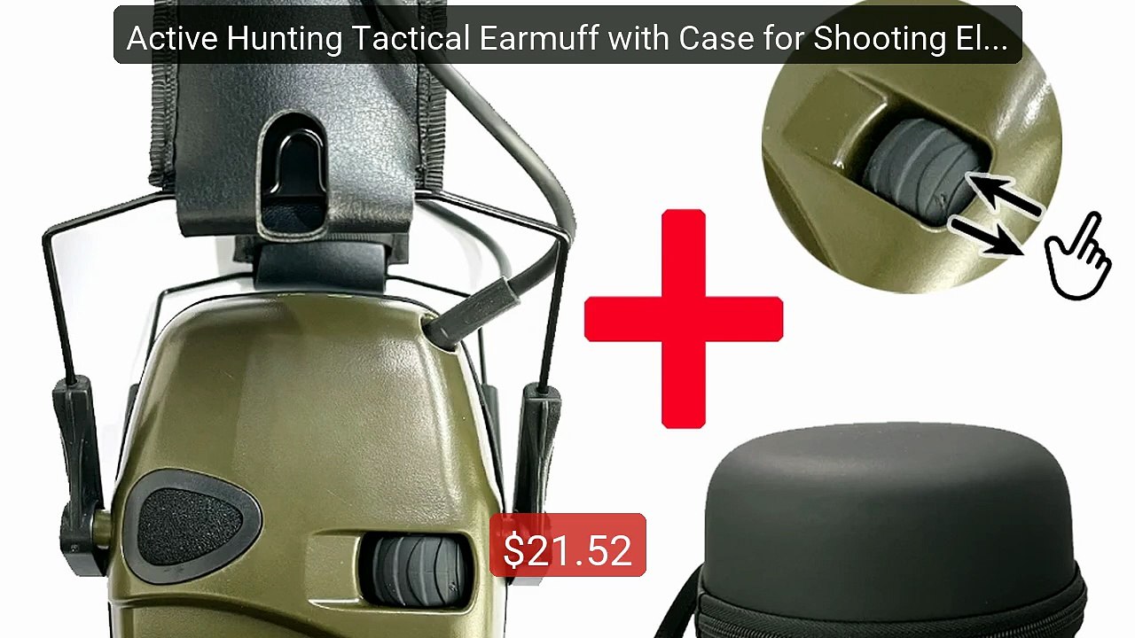 Active Hunting Tactical Earmuff with Case for Shooting Electro... -- Best Buy 2026 | Great Quality!