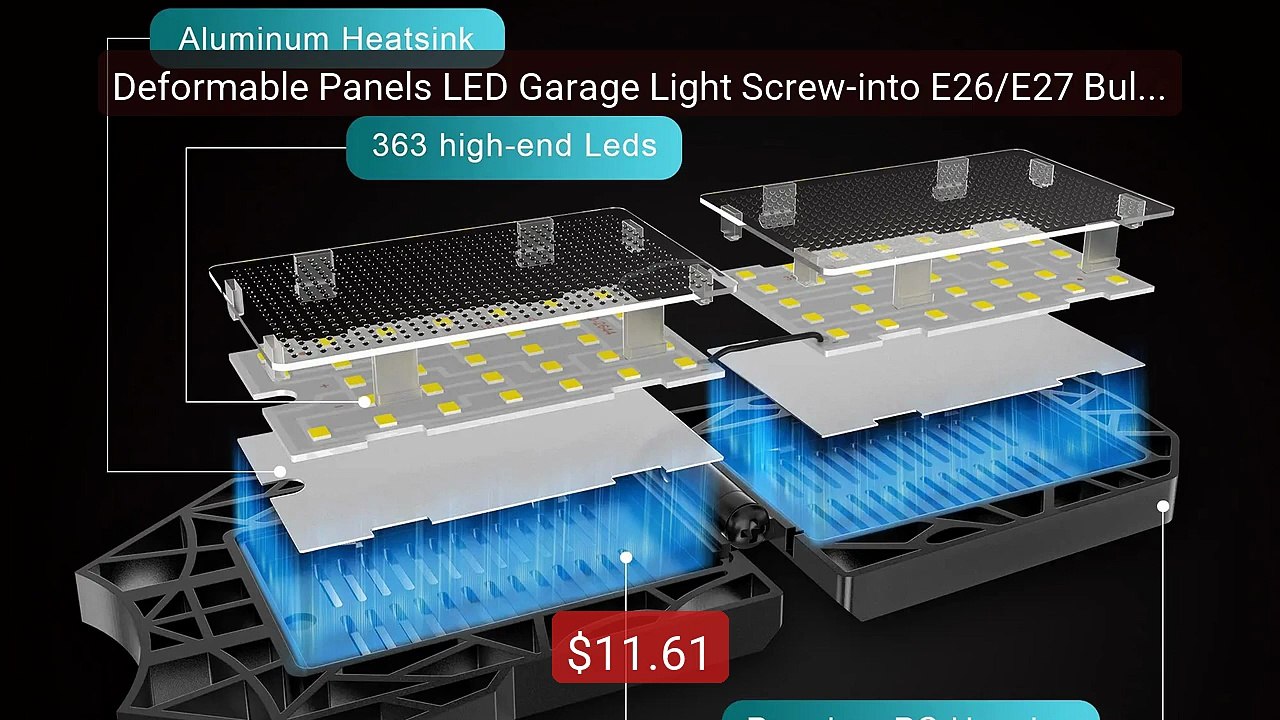 Deformable Panels LED Garage Light Screw-into E26/E27 Bulb(Not... -- Best Buy 2026 | Great Quality!