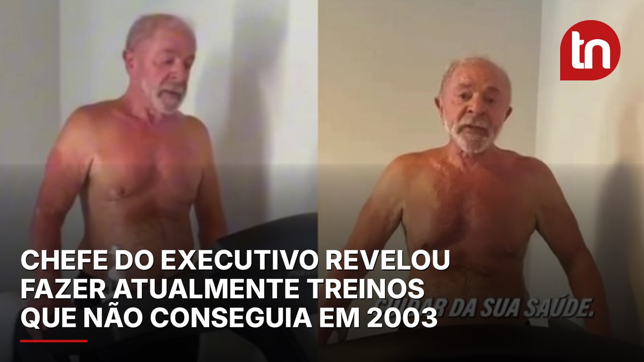 Em vídeo sem camisa na esteira, Lula exibe roti...