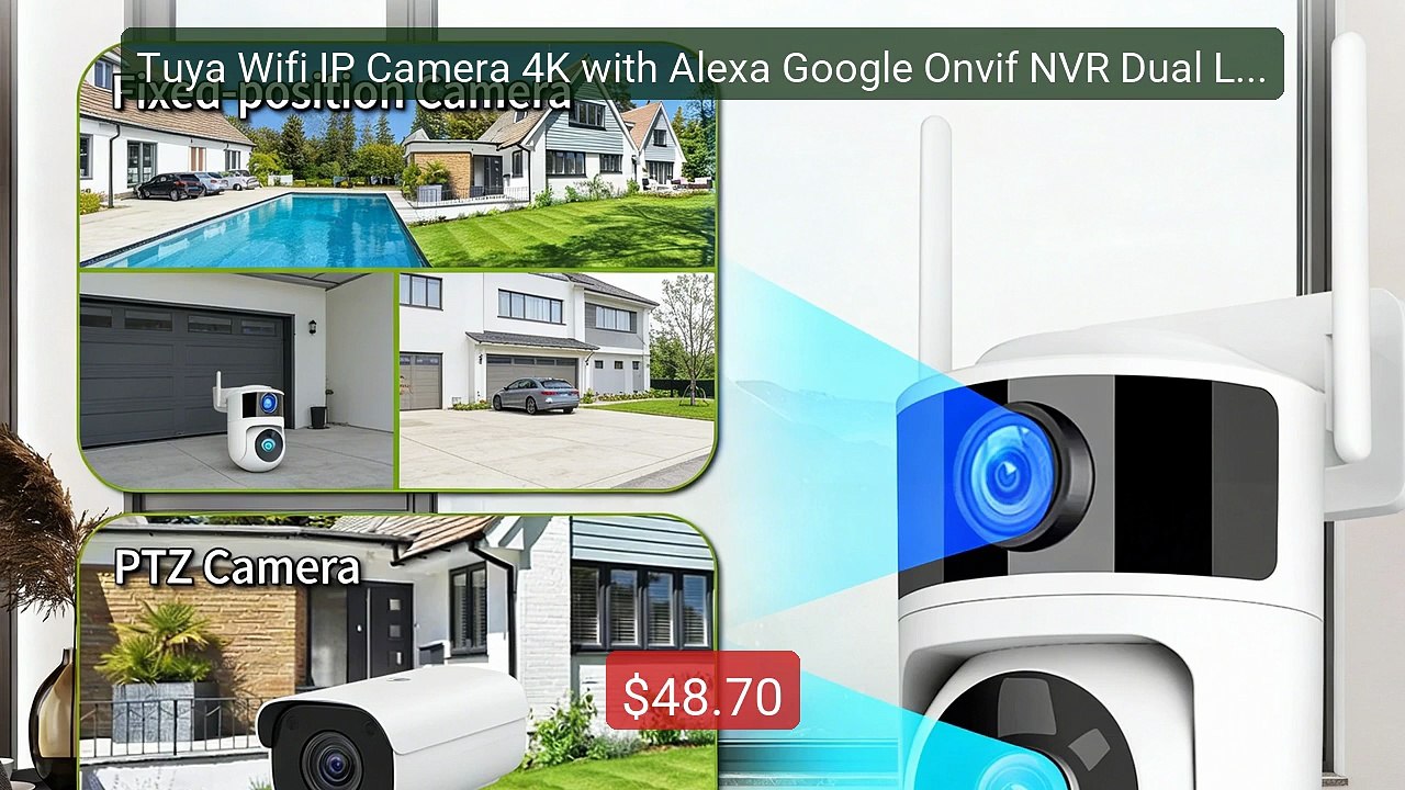 Tuya Wifi IP Camera 4K with Alexa Google Onvif NVR Dual Lens ... -- Amazing Value 2026 | Must Have!