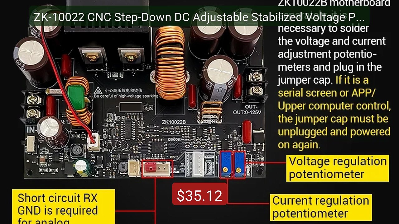 ZK-10022 CNC Step-Down DC Adjustable Stabilized...