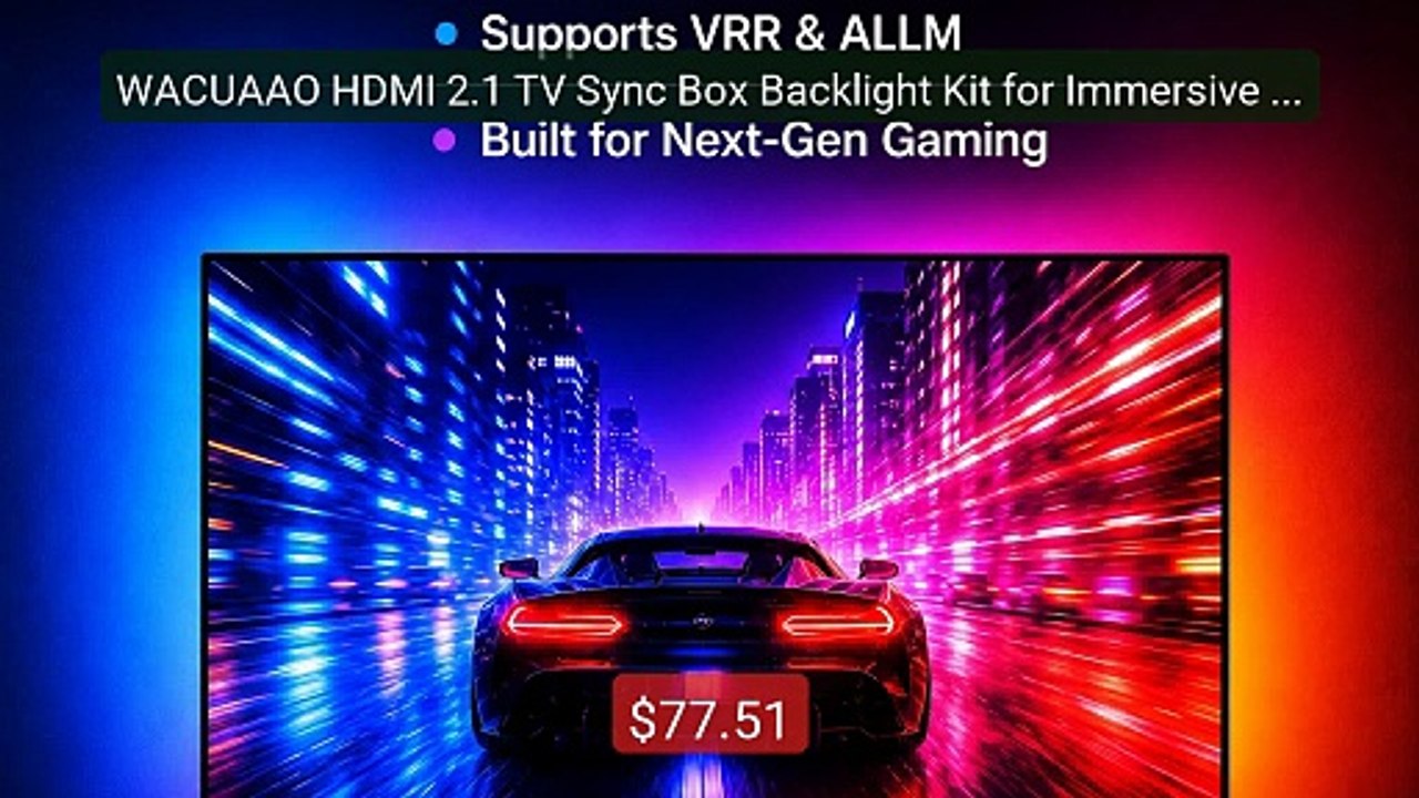 WACUAAO HDMI 2.1 TV Sync Box Backlight Kit for Immersive Home ... -- Hot Deal 2026 | Limited Offer!