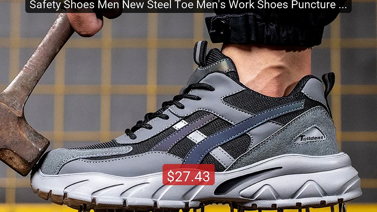 Safety Shoes Men New Steel Toe Men's Work Shoes Puncture Proof... -- Hot Deal 2026 | Limited Offer!