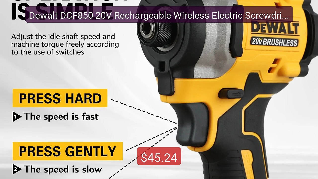 Dewalt DCF850 20V Rechargeable Wireless Electric Screwdriver,L... -- Best Buy 2026 | Great Quality!