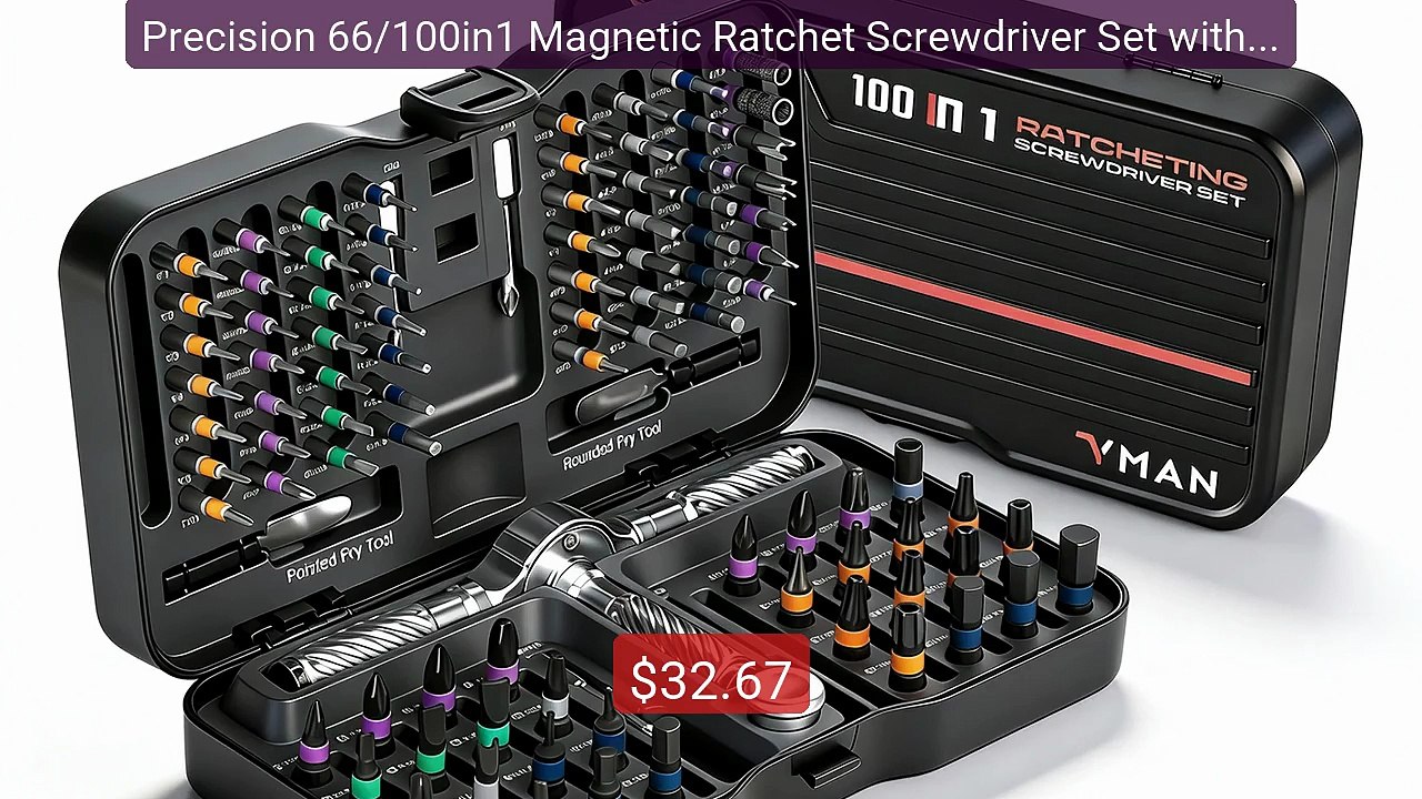 Precision 66/100in1 Magnetic Ratchet Screwdriver Set with Deta... -- Hot Deal 2026 | Limited Offer!