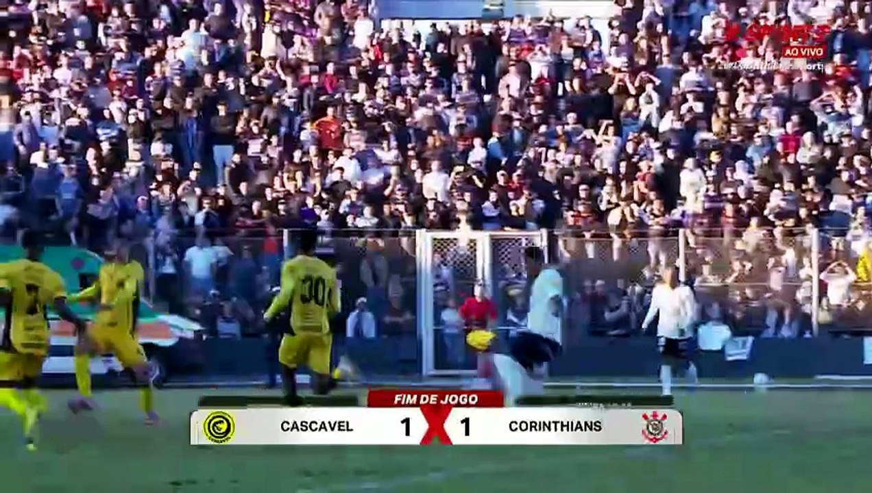 FC Cascavel arranca empate com o Corinthians diante de mais de 20 mil torcedores em amistoso histórico