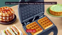 6-in-1 Multifunctional Waffle Maker & Pancake Machine 750W Dou... -- Hot Deal 2026 | Limited Offer!