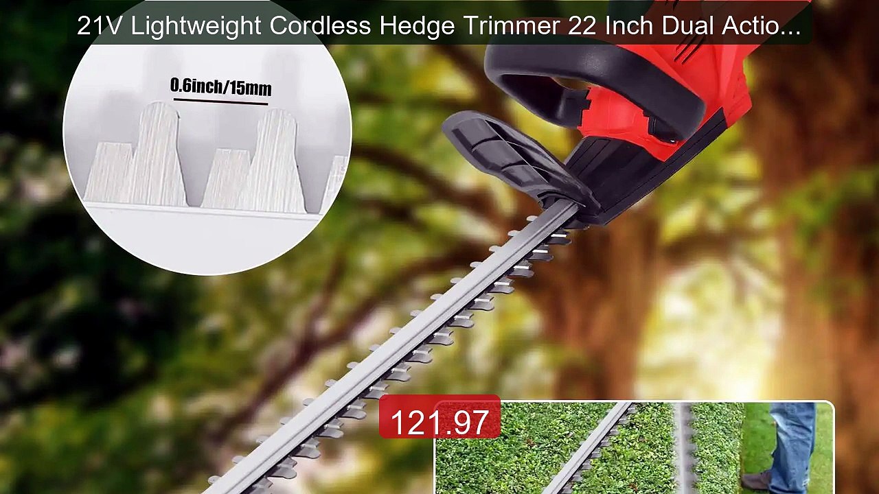 21V Lightweight Cordless Hedge Trimmer 22 Inch Dual Action Blade E... -- Best Deal 2026 | Shop Now!