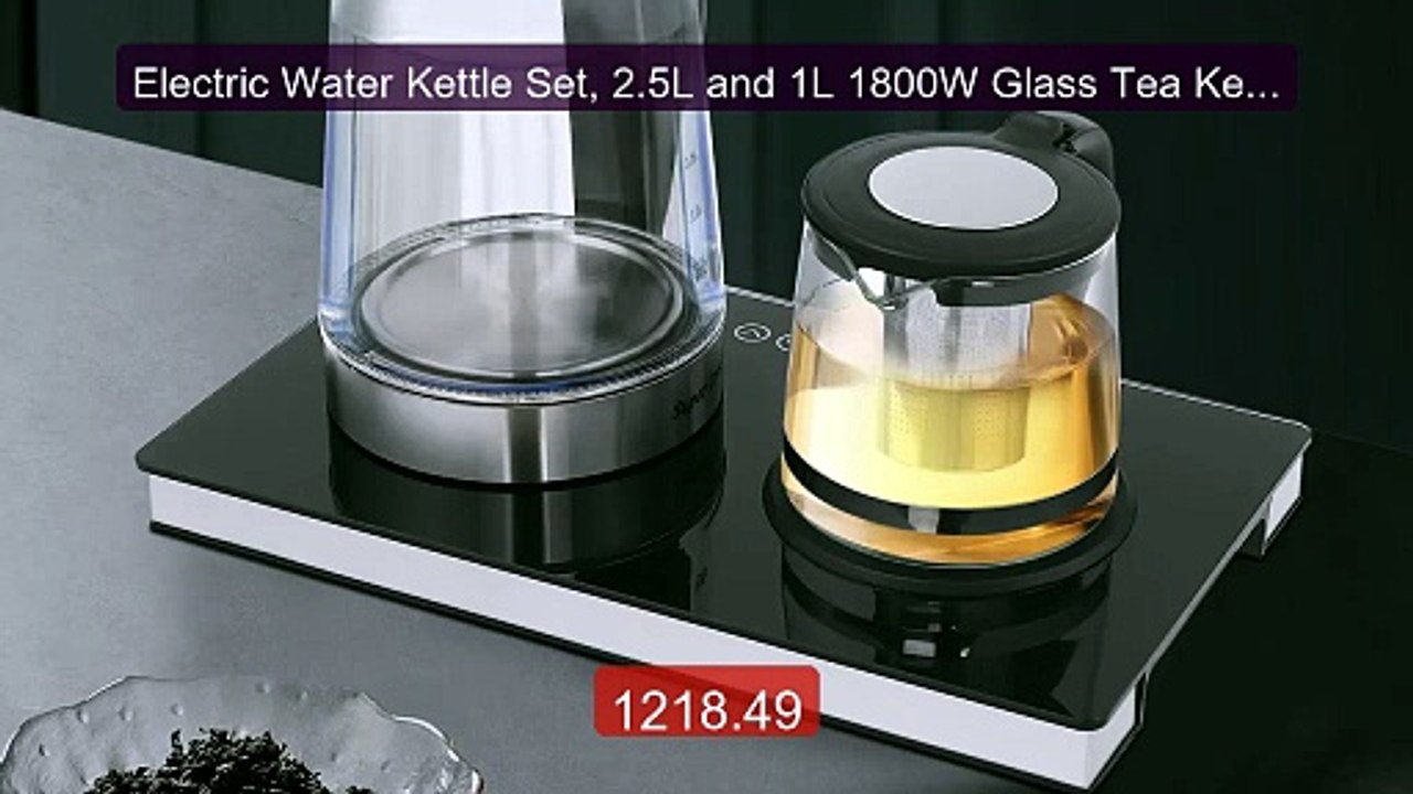 Electric Water Kettle Set, 2.5L and 1L 1800W Glass Tea Kettle, Hot ... -- Top Rated 2026 | Buy Now!