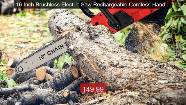 16 Inch Brushless Electric Saw Rechargeable Cordless Handhe... Top Pick 2026 | Unbeatable Price!