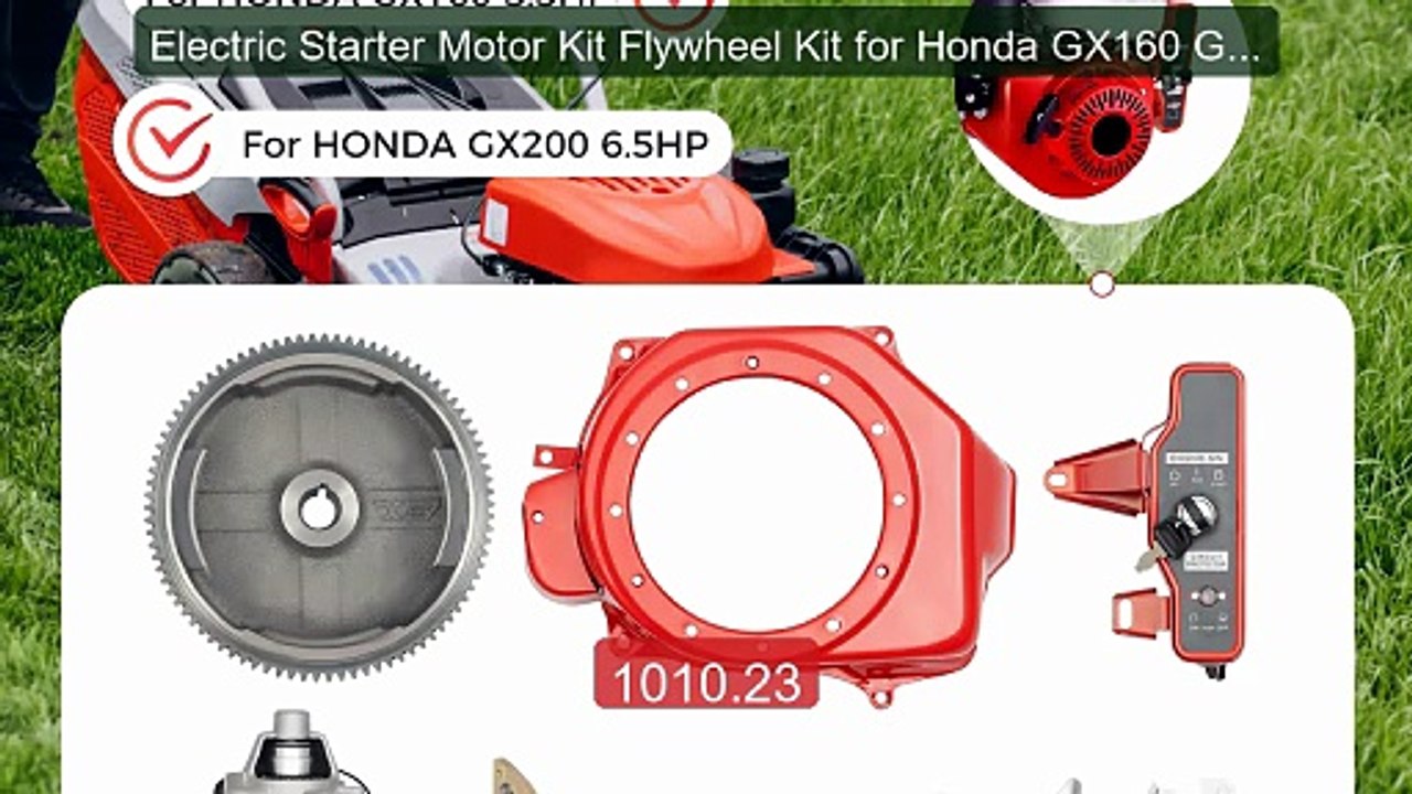 Electric Starter Motor Kit Flywheel Kit for Honda GX160 GX2... -- Top Pick 2026 | Unbeatable Price!