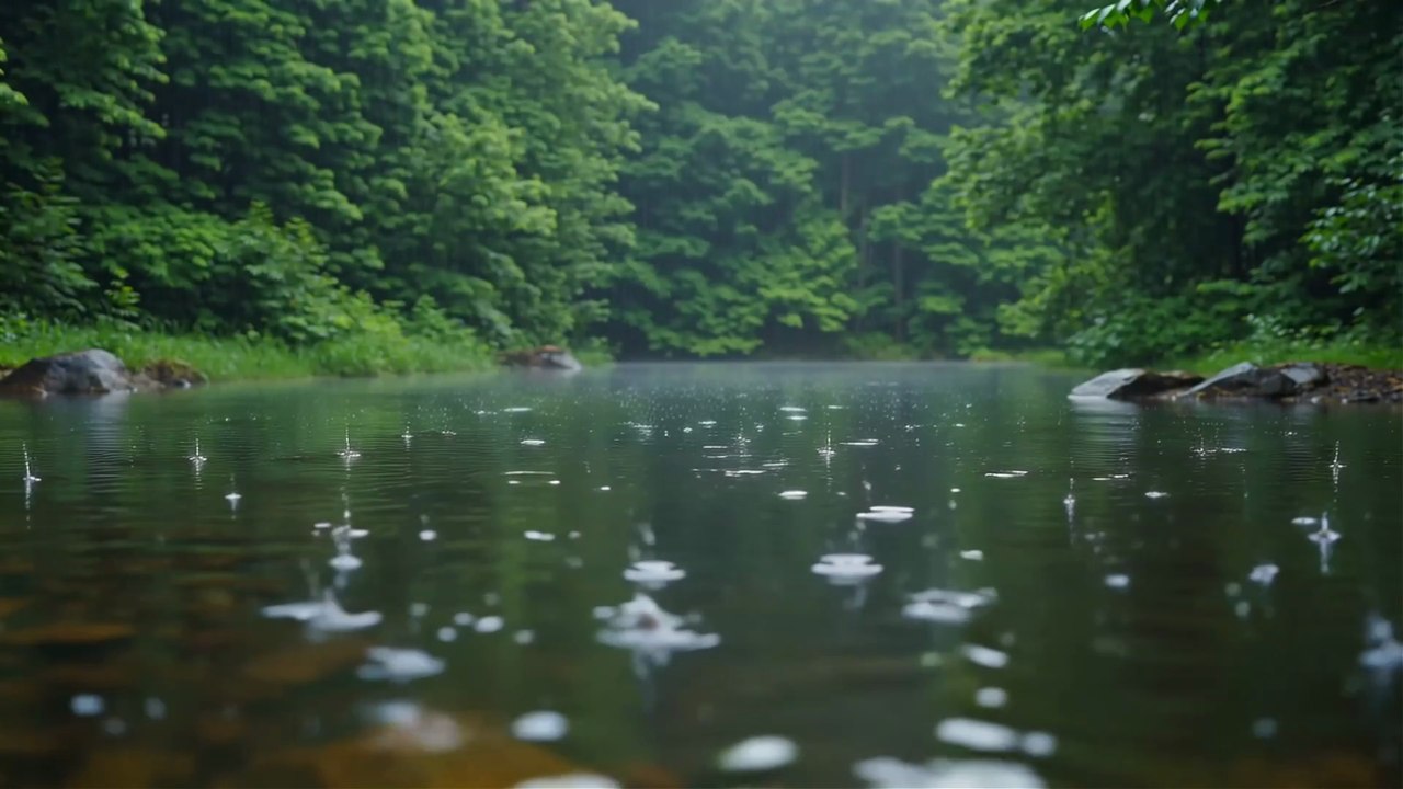 Fall Asleep in Minutes: Rain on River ASMR 🌊 (No Ads, 4K)