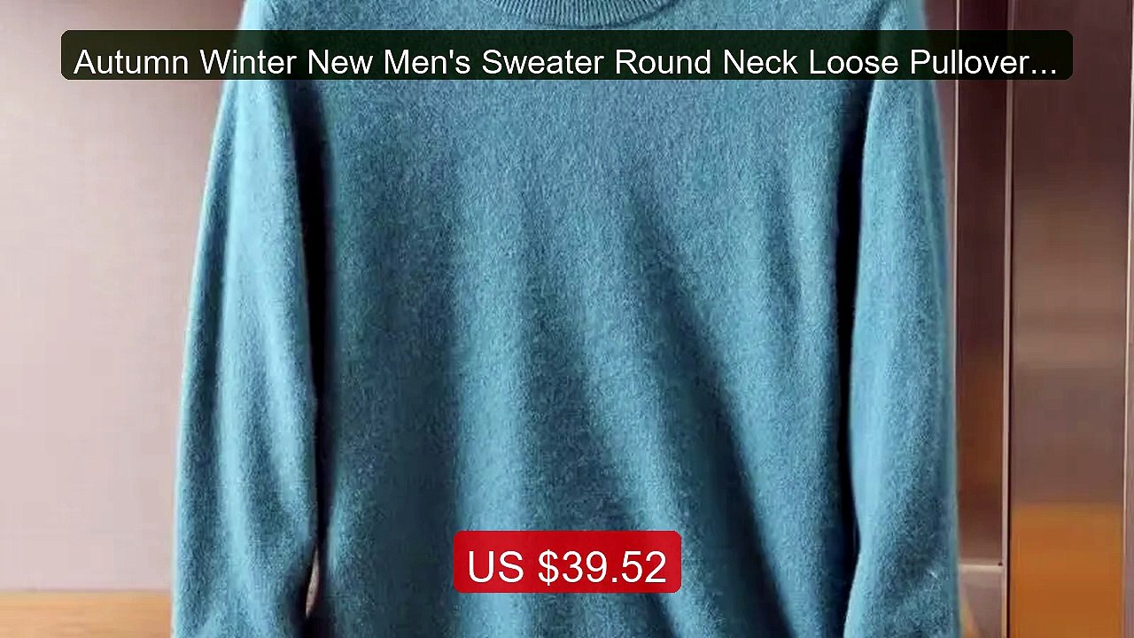 Autumn Winter New Men's Sweater Round Neck Loose Pullover Kni... -- Amazing Value 2026 | Must Have!