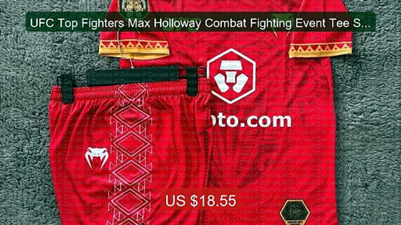 UFC Top Fighters Max Holloway Combat Fighting Event Tee Shorts... -- Best Buy 2026 | Great Quality!