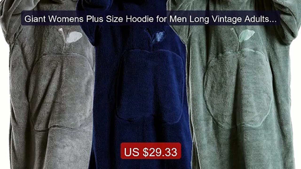 Giant Womens Plus Size Hoodie for Men Long Vintage Adults Over... -- Best Buy 2026 | Great Quality!