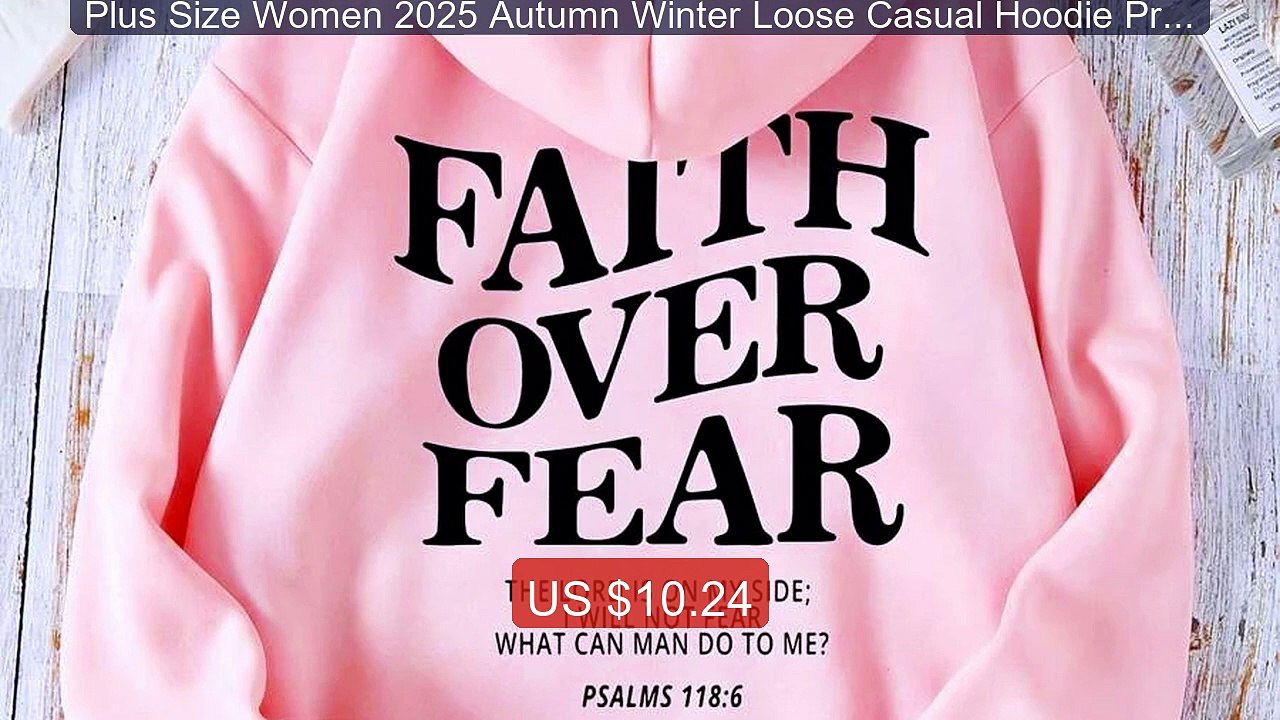 Plus Size Women 2025 Autumn Winter Loose Casual Hoodie Printed Lon... -- Best Deal 2026 | Shop Now!