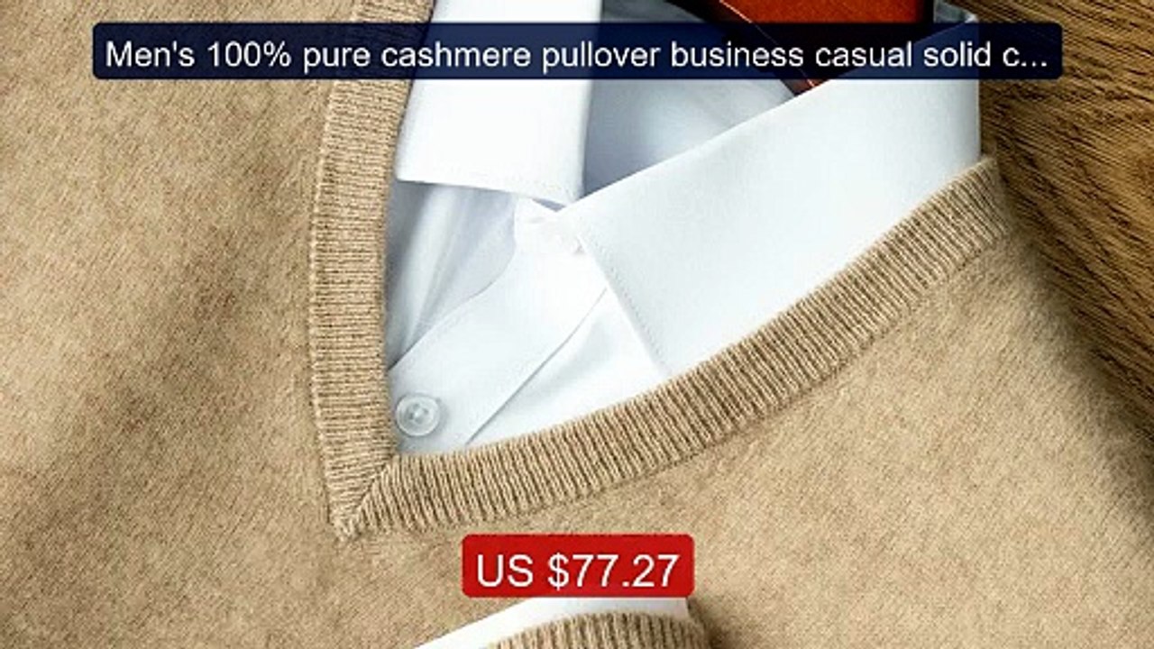 Men's 100% pure cashmere pullover business casual solid color... -- Amazing Value 2026 | Must Have!