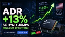 SK Hynix ADR Jumps 13% as Retail Piles Into Leverage | July 13 2026