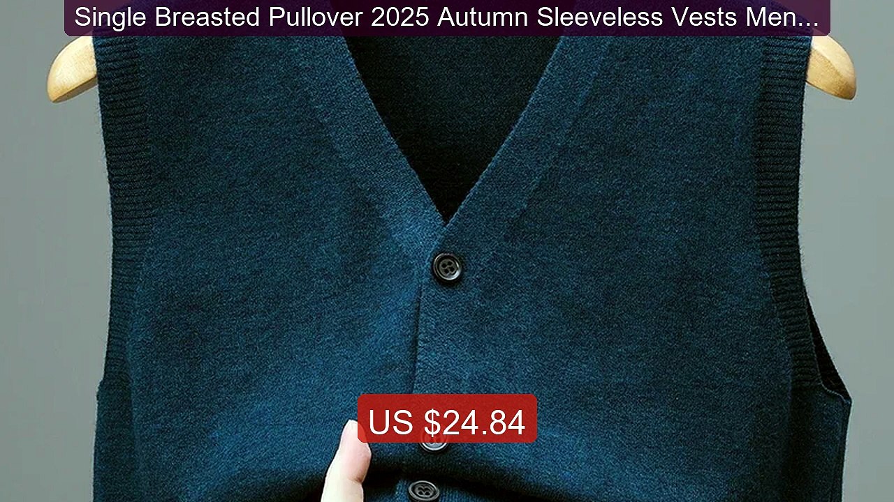 Single Breasted Pullover 2025 Autumn Sleeveless Vests Men Work Swe... -- Best Deal 2026 | Shop Now!