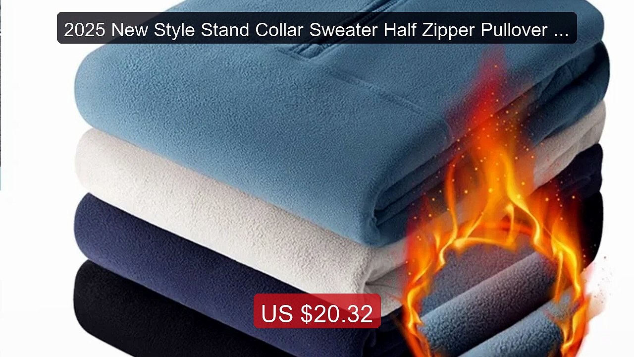 2025 New Style Stand Collar Sweater Half Zipper Pullover Long... -- Amazing Value 2026 | Must Have!