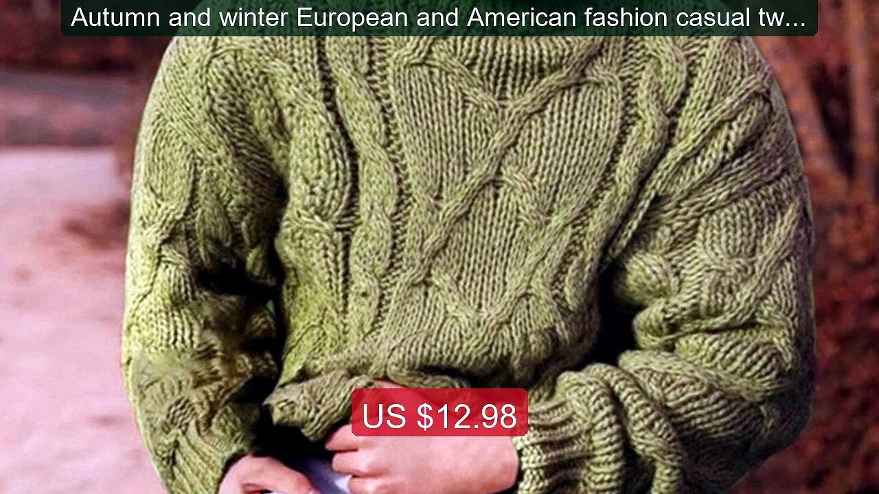Autumn and winter European and American fashion casual twisted flo... -- Best Deal 2026 | Shop Now!