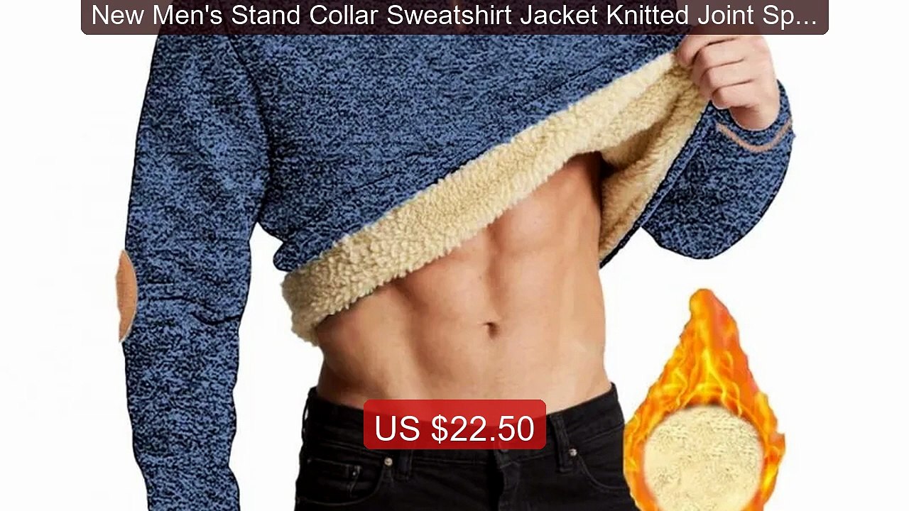 New Men's Stand Collar Sweatshirt Jacket Knitted Joint Splicing Ca... -- Best Deal 2026 | Shop Now!