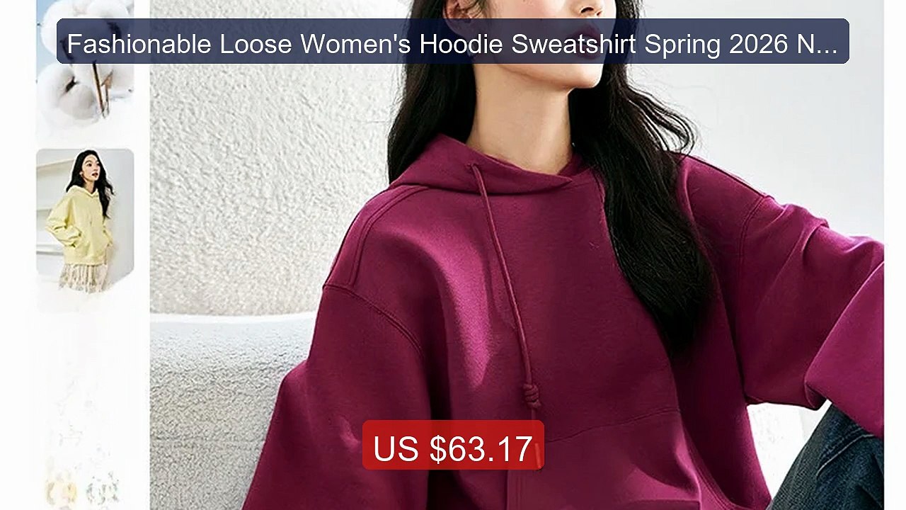 Fashionable Loose Women's Hoodie Sweatshirt Spring 2026 New Style ... -- Best Deal 2026 | Shop Now!