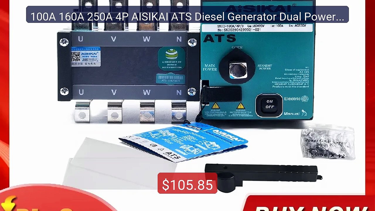 100A 160A 250A 4P AISIKAI ATS Diesel Generator Dual Power Automati... -- Best Deal 2026 | Shop Now!