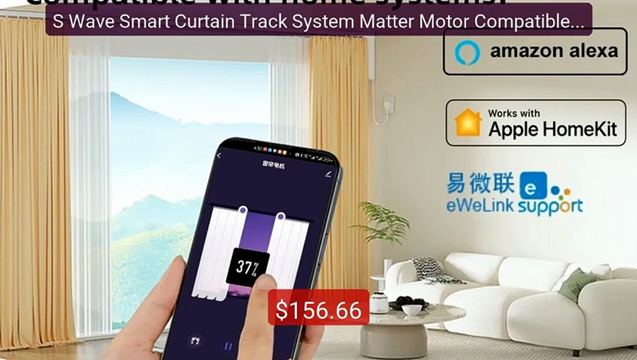 S Wave Smart Curtain Track System Matter Motor Compatible W... -- Top Pick 2026 | Unbeatable Price!