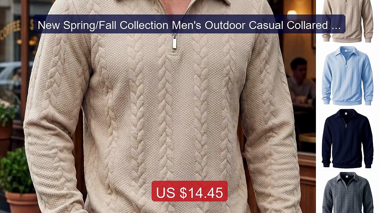 New Spring/Fall Collection Men's Outdoor Casual Collared Half-Zip L... -- Top Rated 2026 | Buy Now!