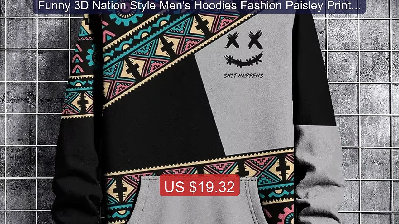 Funny 3D Nation Style Men's Hoodies Fashion Paisley Print Long Slee... -- Top Rated 2026 | Buy Now!