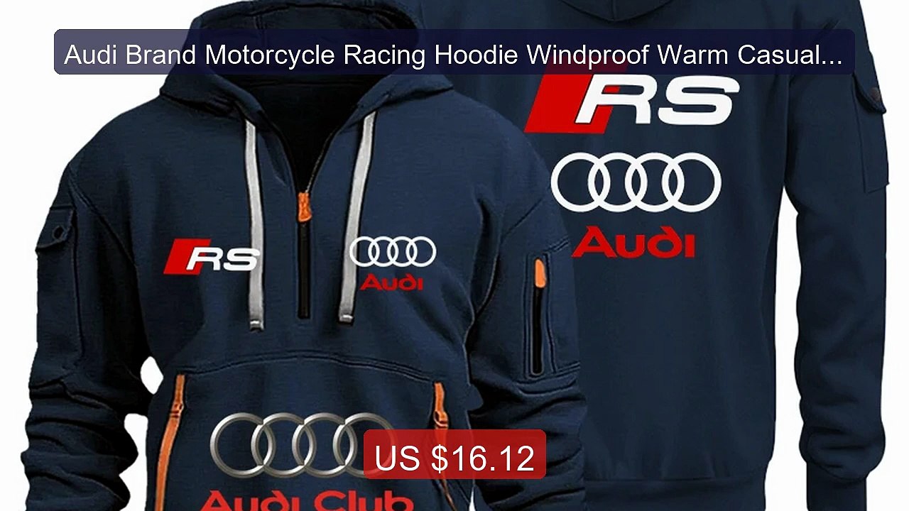 Audi Brand Motorcycle Racing Hoodie Windproof Warm Casual P... -- Top Pick 2026 | Unbeatable Price!