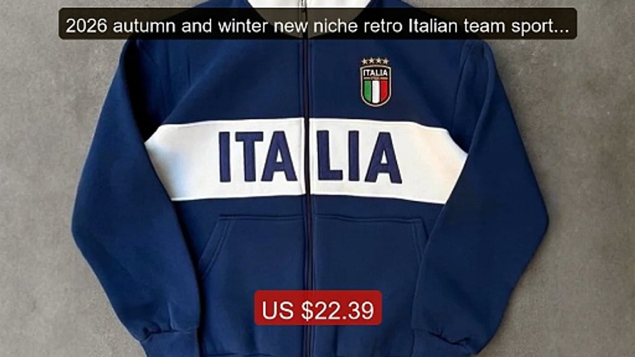 2026 autumn and winter new niche retro Italian team sports style zi... -- Top Rated 2026 | Buy Now!
