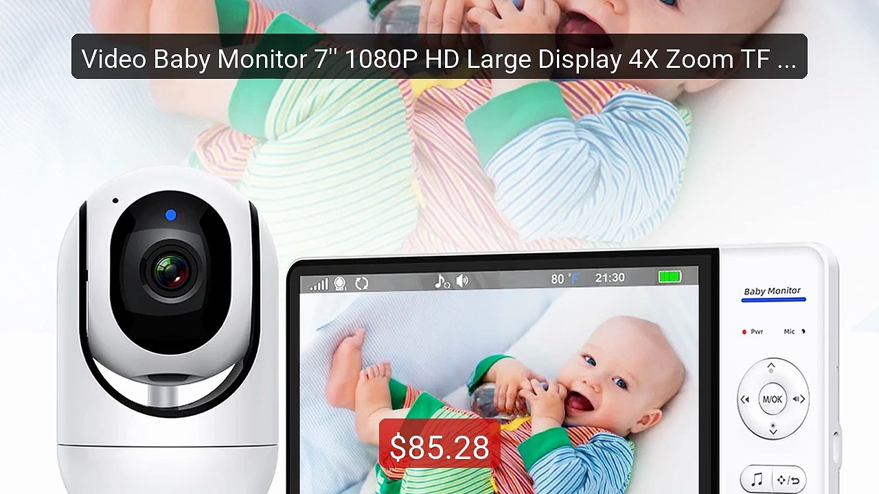Video Baby Monitor 7'' 1080P HD Large Display 4X Zoom TF Card Slot... -- Best Deal 2026 | Shop Now!