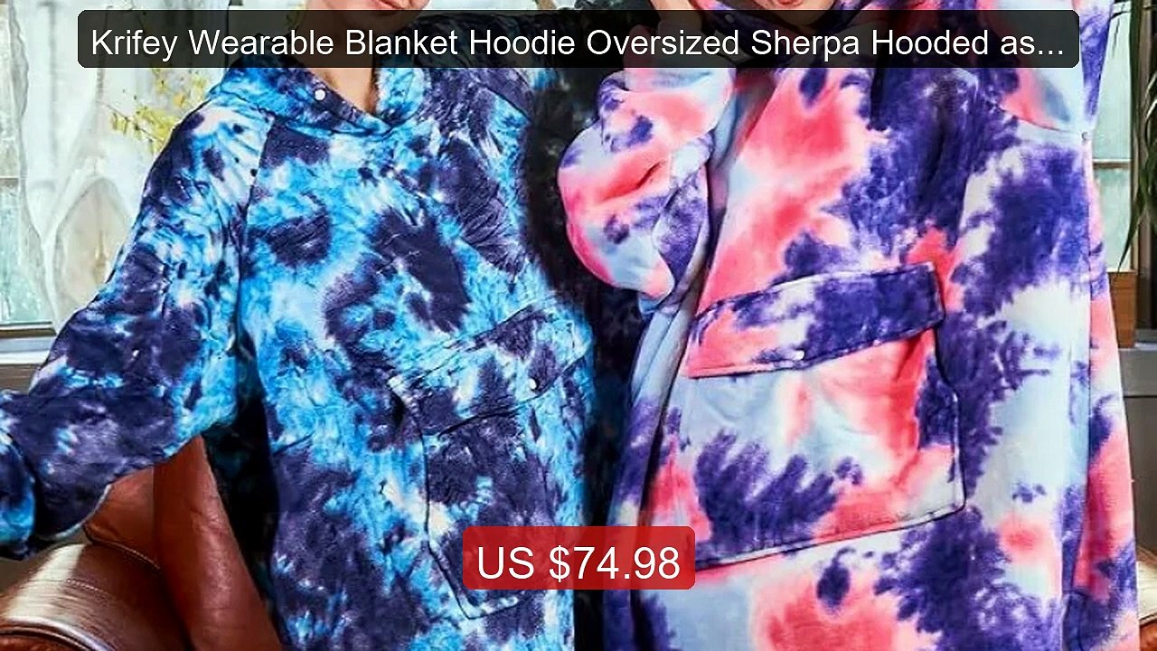 Krifey Wearable Blanket Hoodie Oversized Sherpa Hooded as Birt... -- Best Buy 2026 | Great Quality!