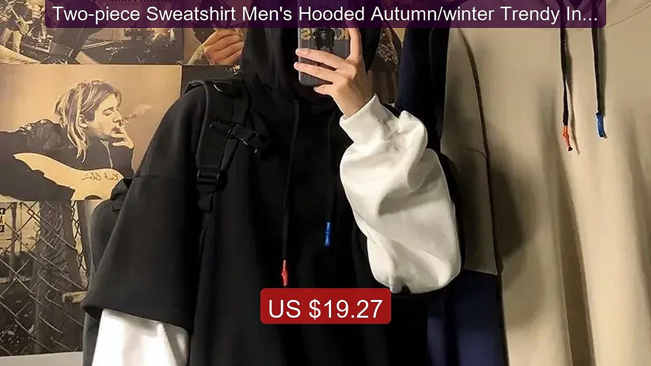 Two-piece Sweatshirt Men's Hooded Autumn/winter Trendy Ins Hip Hop... -- Best Deal 2026 | Shop Now!