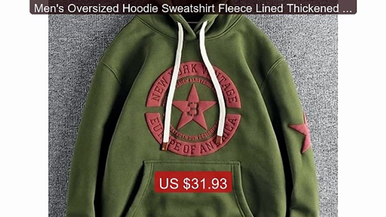 Men's Oversized Hoodie Sweatshirt Fleece Lined Thickened Re... -- Top Pick 2026 | Unbeatable Price!