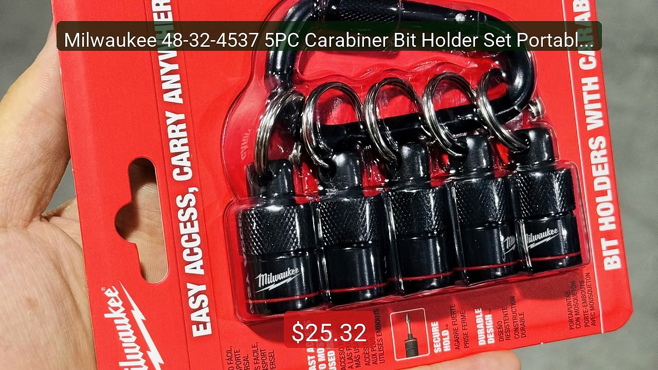 Milwaukee 48-32-4537 5PC Carabiner Bit Holder Set Portable Hea... -- Best Buy 2026 | Great Quality!
