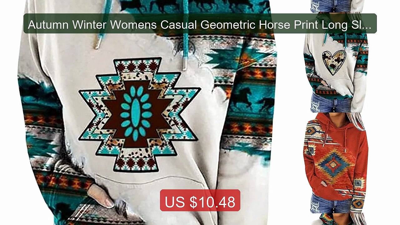 Autumn Winter Womens Casual Geometric Horse Print Long Sleeve Draws... -- Top Rated 2026 | Buy Now!