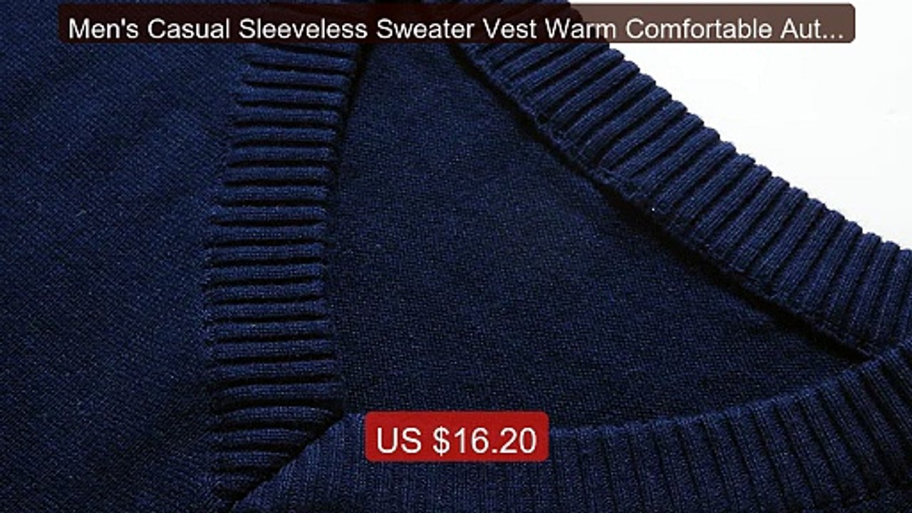Men's Casual Sleeveless Sweater Vest Warm Comfortable Autumn Winte... -- Best Deal 2026 | Shop Now!