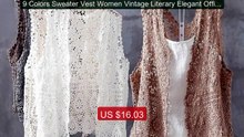 9 Colors Sweater Vest Women Vintage Literary Elegant Office La... -- Best Buy 2026 | Great Quality!
