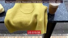 New Fashionable Sleeveless Vest Knitted Vest Sweater Vest Top -- Best Buy 2026 | Great Quality!