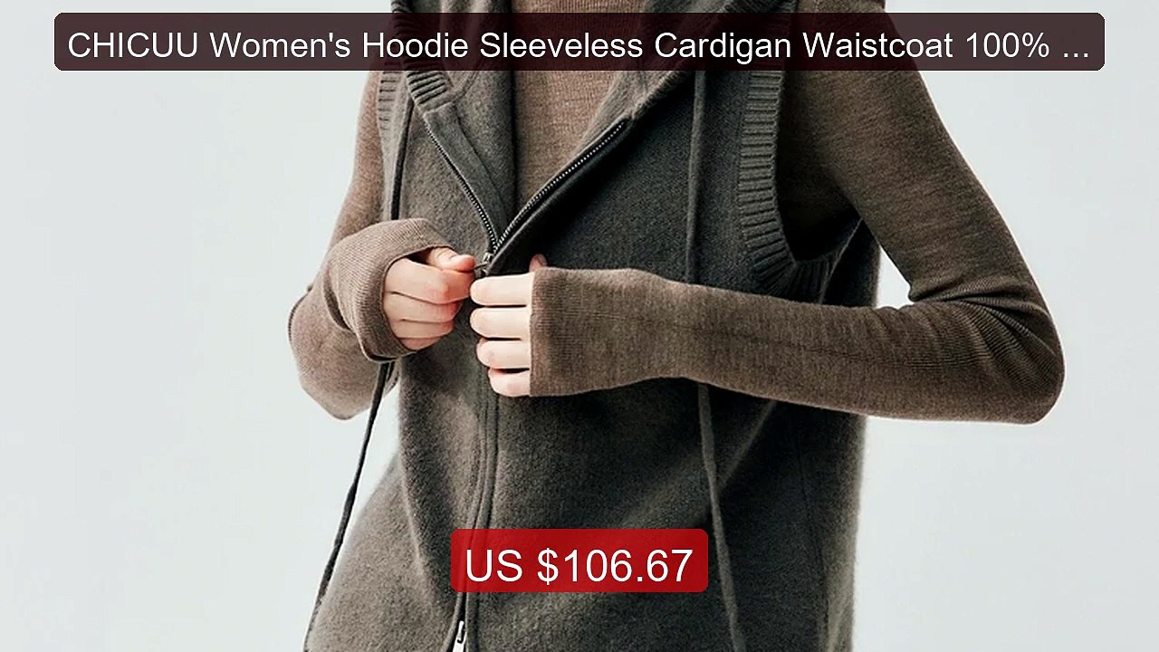 CHICUU Women's Hoodie Sleeveless Cardigan Waistcoat 100% Cash... -- Amazing Value 2026 | Must Have!