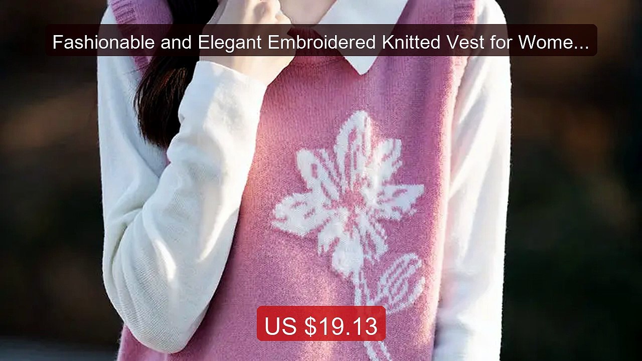 Fashionable and Elegant Embroidered Knitted Vest for Women in ... -- Hot Deal 2026 | Limited Offer!