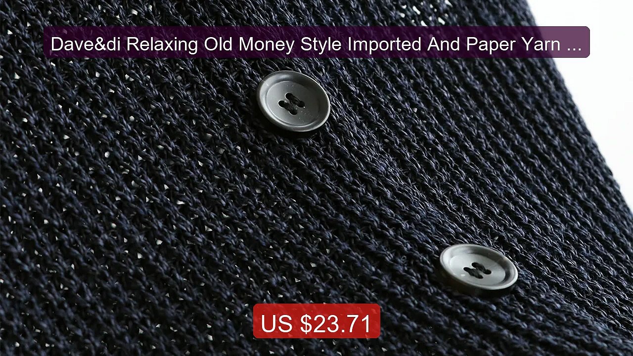Dave&di Relaxing Old Money Style Imported And Paper Yarn V-neck Kni... -- Top Rated 2026 | Buy Now!