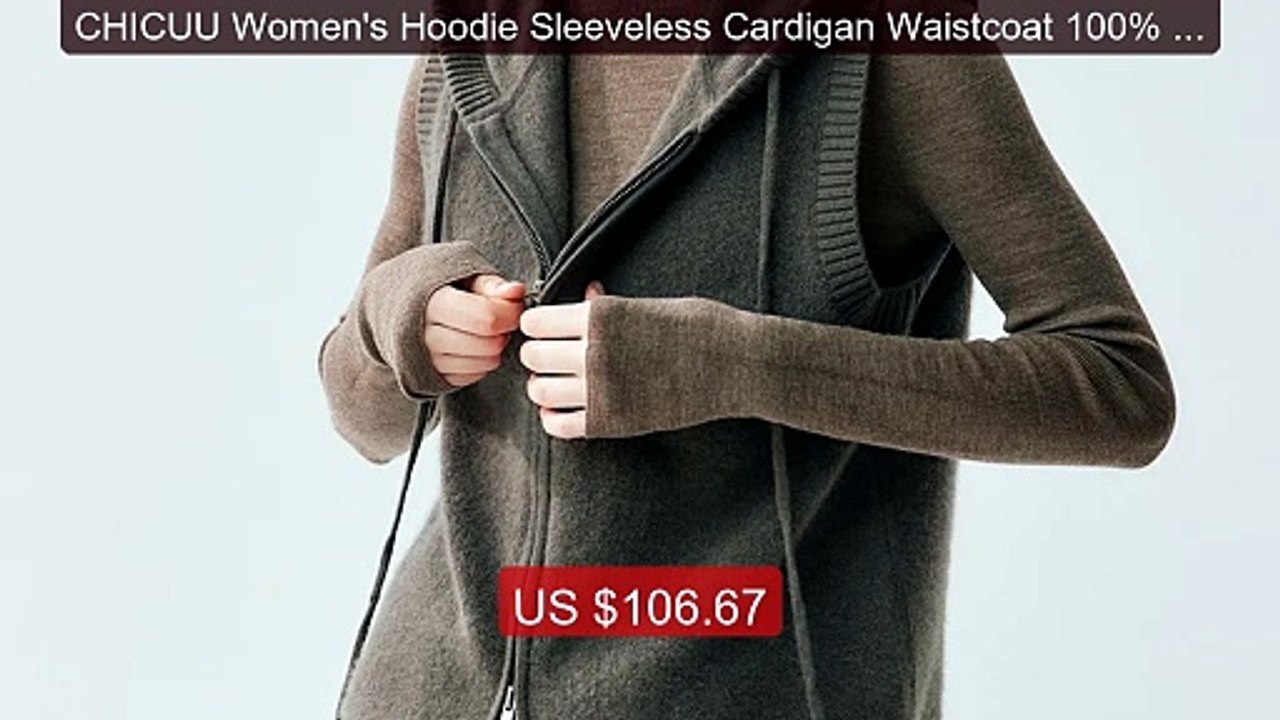 CHICUU Women's Hoodie Sleeveless Cardigan Waistcoat 100% Cash... -- Amazing Value 2026 | Must Have!
