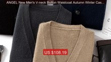 ANGEL New Men's V-neck Button Waistcoat Autumn Winter Cashm... -- Top Pick 2026 | Unbeatable Price!
