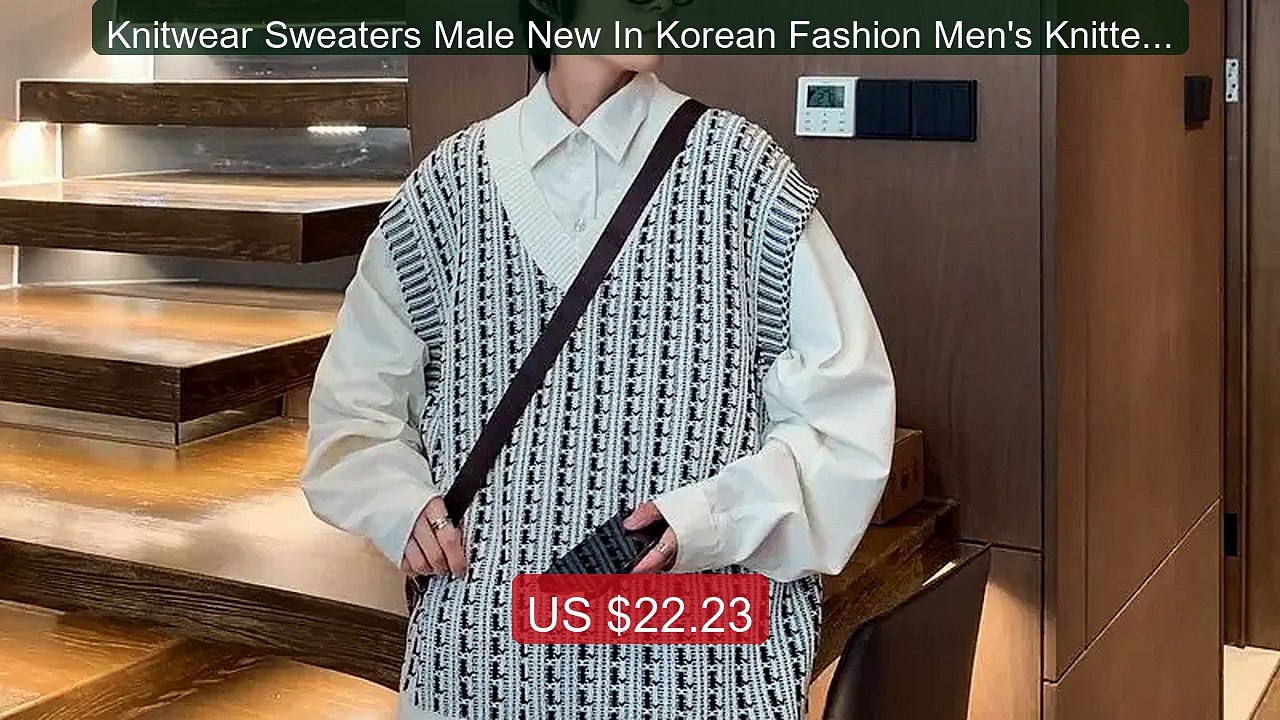 Knitwear Sweaters Male New In Korean Fashion Men's Knitted Ve... -- Amazing Value 2026 | Must Have!