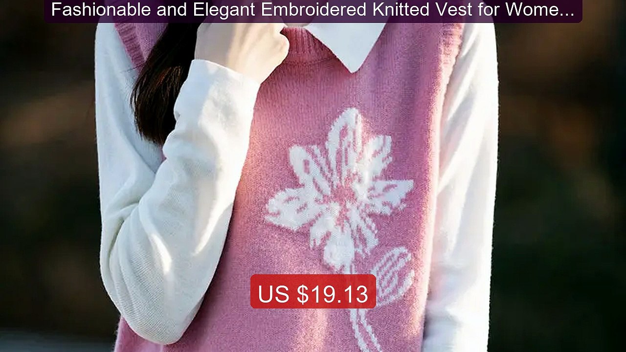 Fashionable and Elegant Embroidered Knitted Vest for Women in ... -- Best Buy 2026 | Great Quality!
