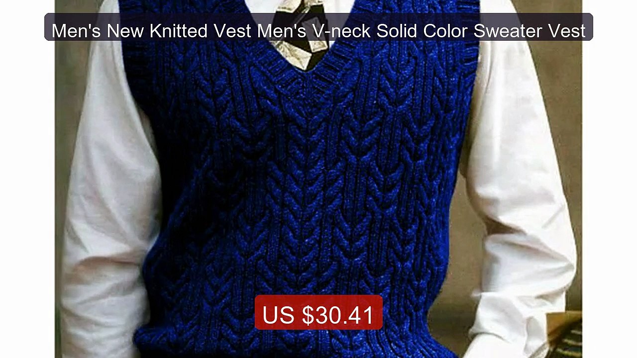 Men's New Knitted Vest Men's V-neck Solid Color Sweater Vest -- Top Rated 2026 | Buy Now!